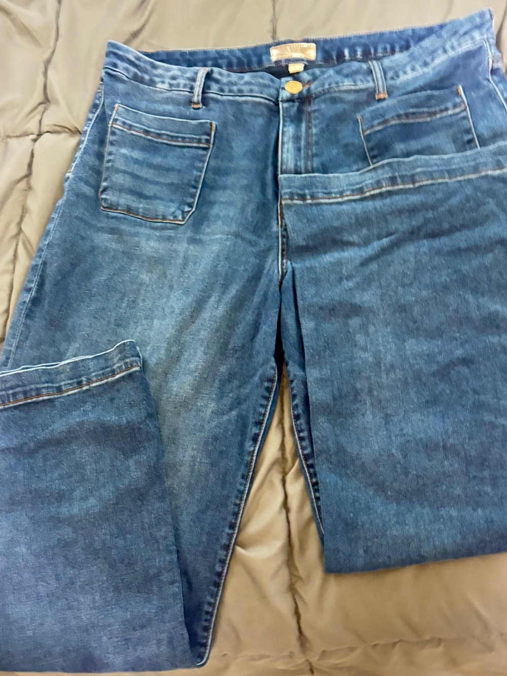 Kut from the Kloth Women's Blue Wide Leg Jeans - Picture 5 of 7
